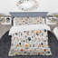 Ensemble de housse de couette à motif floral blanc blanc scandinave-1654727364