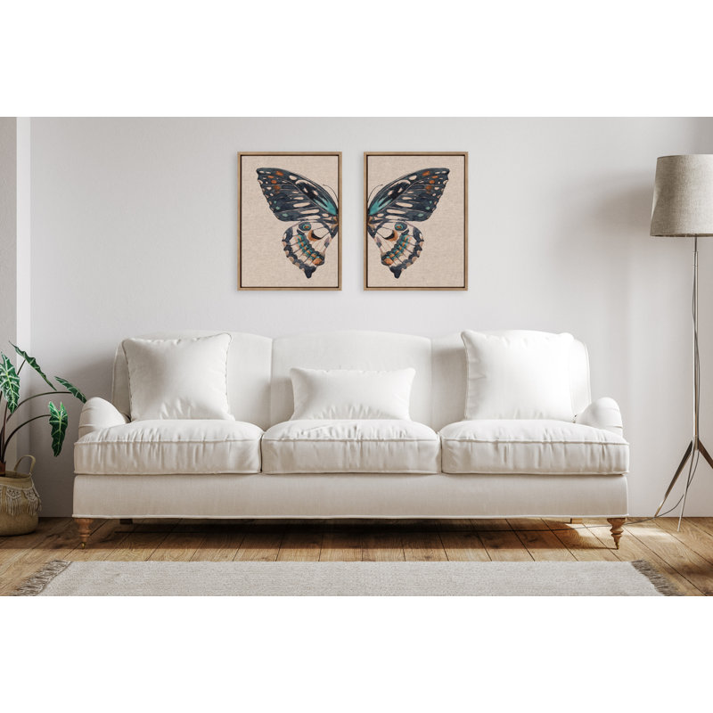 Mignon papillon, aquarelle, art mural, Or