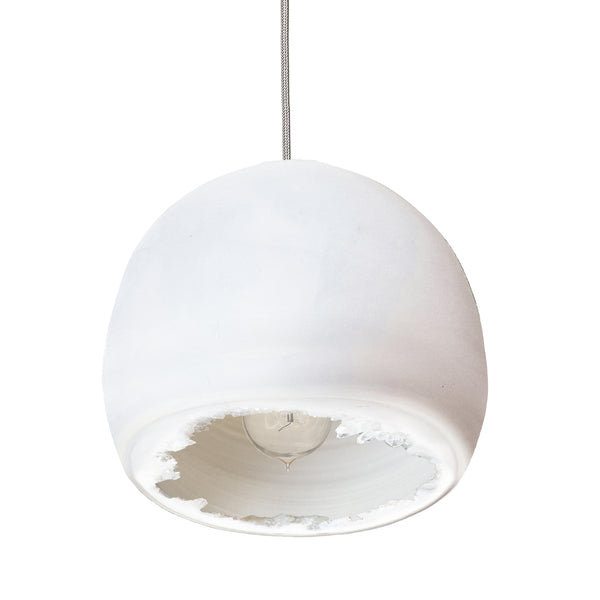 1 - Light Pendant, Nickel, White