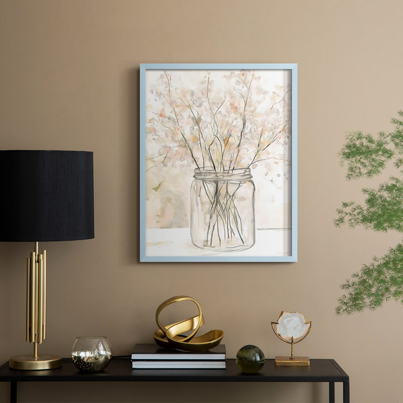 FLORAL Series DLXII Framed Print - Solid Wood, 21" H x 17" W