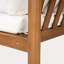 Chaise de patio moderne en bois 28 po Mid-Century, chaise longue à assise profonde résistante aux intempéries avec traversin et coussins épais, chaise d'appoint avec cadre en bois massif pour la cour, la piscine et la terrasse | Chaise de patio en bois moderne de 28 po Résistant D