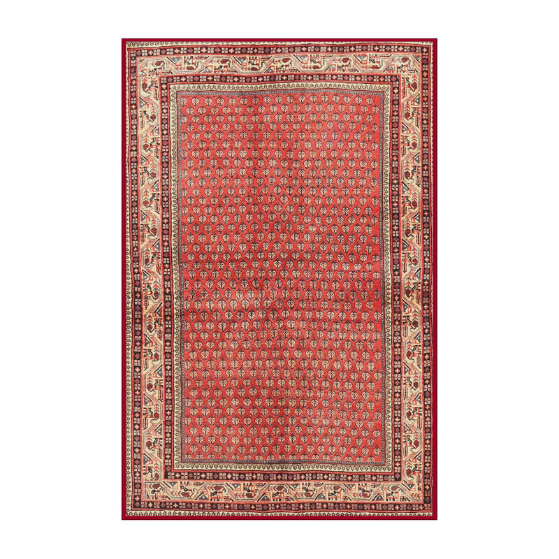 Tapis oriental rouge / beige / brun, Rectangle 8 pi x 10 pi