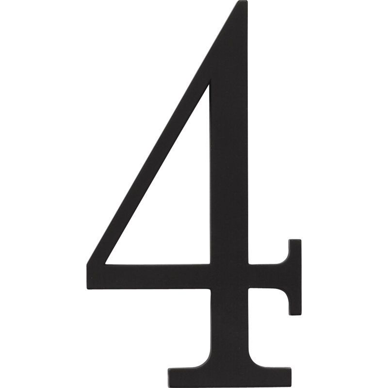 Traditionalist 6" H Surface Mount House Number, 4