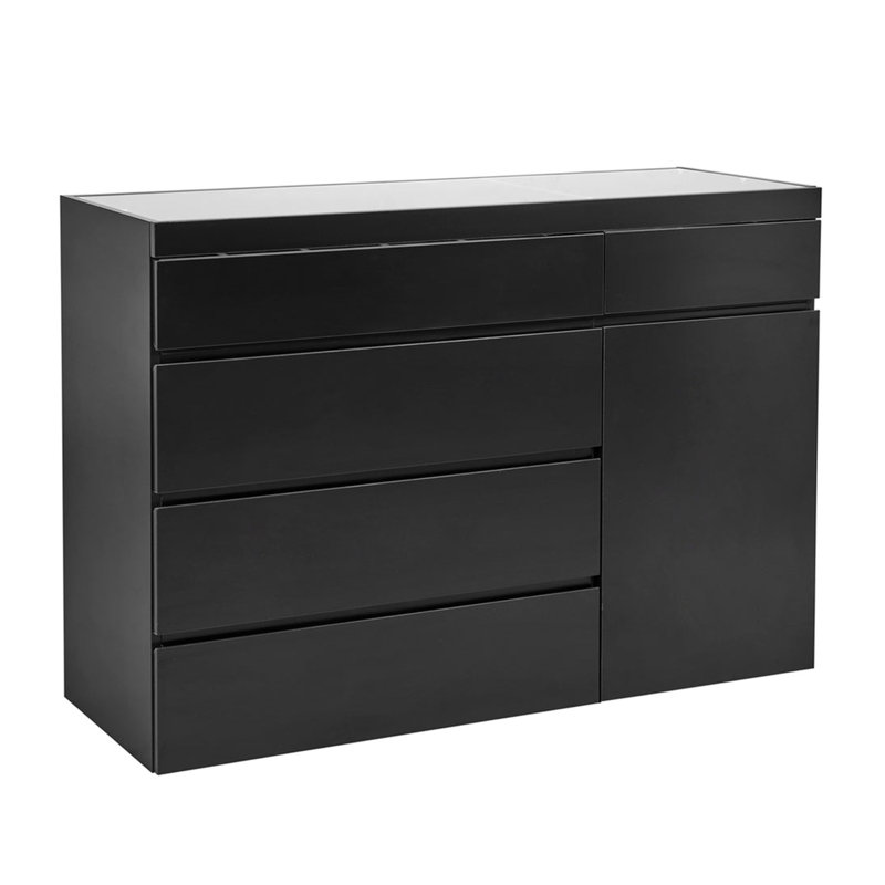 Commode de présentation à crédence Coryell, Noir