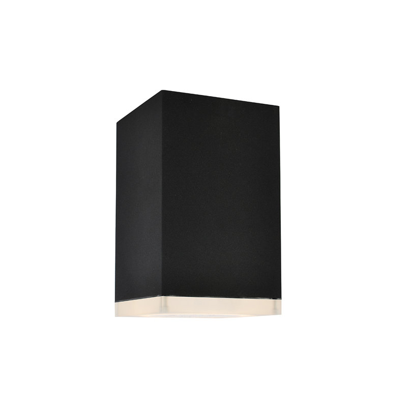 Aluminium LED Wall Light, Black, 8"H x 5"W x 5"D