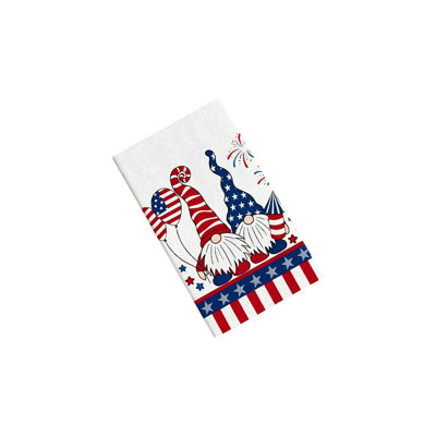 Patriotic Themed Cotton Kitchen Towel, Independence Day Dishcloth For Cleaning And Drying, 23.6x15.7in Multicolor