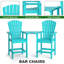 Ensemble de 2 tabourets de bar d'extérieur, chaises Adirondack en PEHD à hauteur de bar, grands tabourets de bar avec repose-pieds pour la cuisine, la piscine, la cour arrière et le jardin (grand bleu marine)-103531886