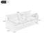 Canapé moderne à 3 places avec coussin double couche et poches de rangement latérales pour le confort et la commodité dans les salons, les chambres et les petits espaces