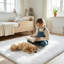 Mathilde Solid Colour Shag Area Rug-1386277339