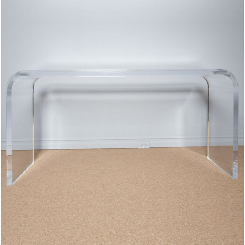 Table basse en acrylique, H 18 po x L 36 po x l 24 po
