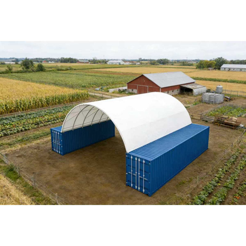 Remise d'entrepôt de tente bâche 40Ftx40ft à cadre unique (excluant les contenants)
