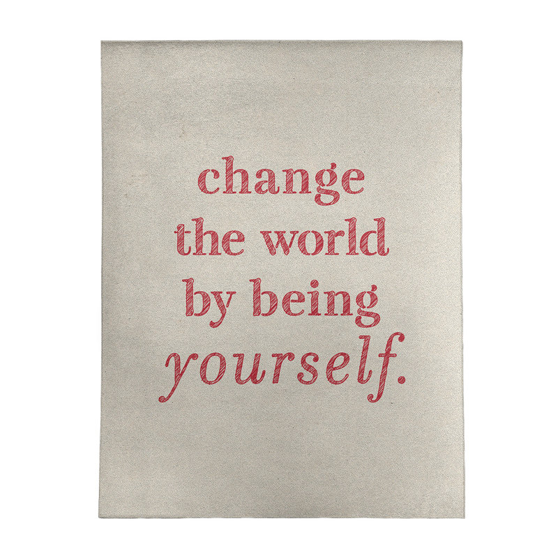 Quotes Chenille Indoor Rug, Rectangle 5' x 7'