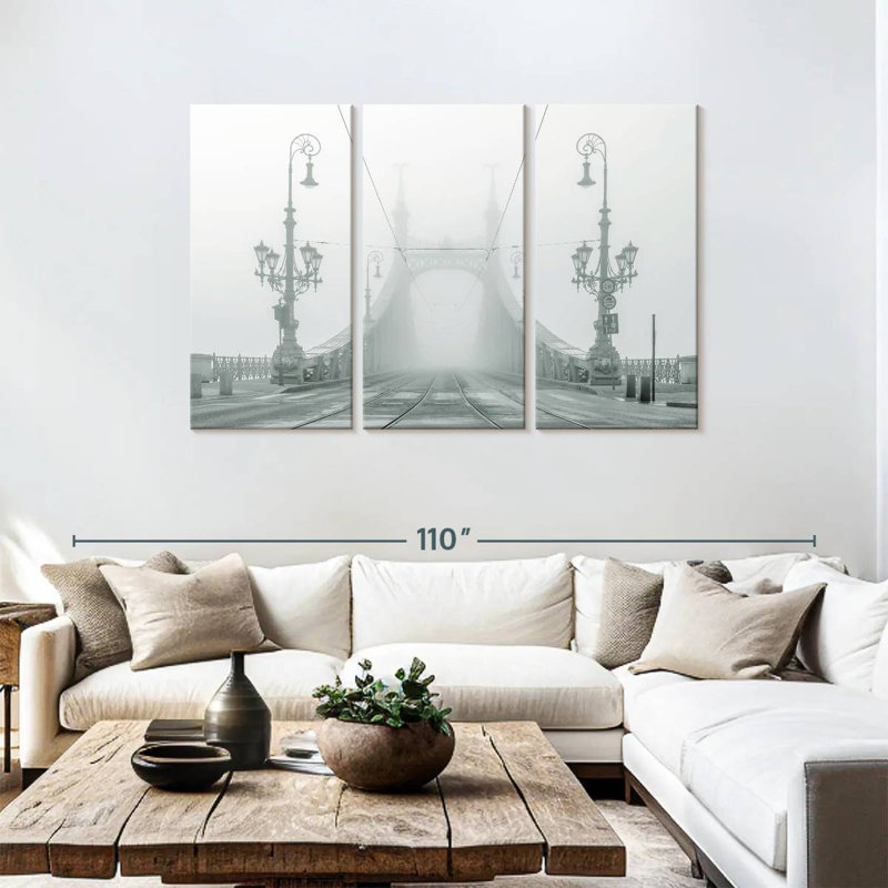 Lilie Foggy Liberty Bridge, 48" H x 74" W