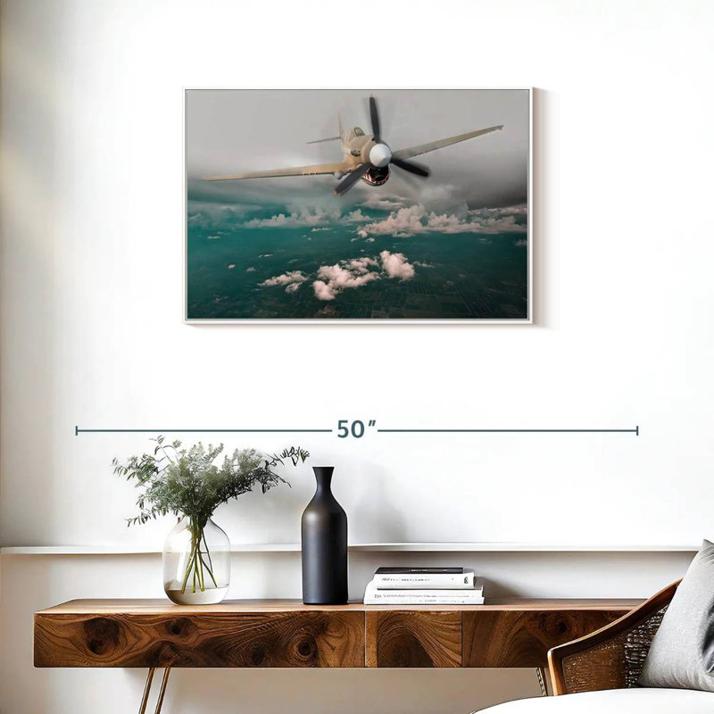 Avion Curtiss P 40 Warhawk, Cadre flottant blanc, 31 po x 21 po