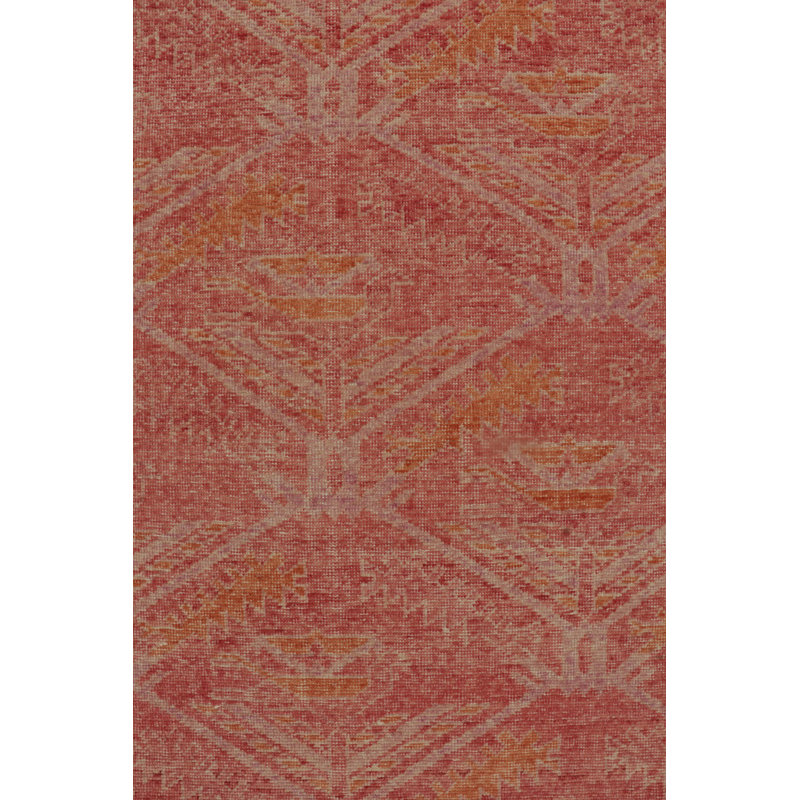 Distressed Homage Hand Knotted Wool Geometric Area Rug, Rectangle 8' x 10'