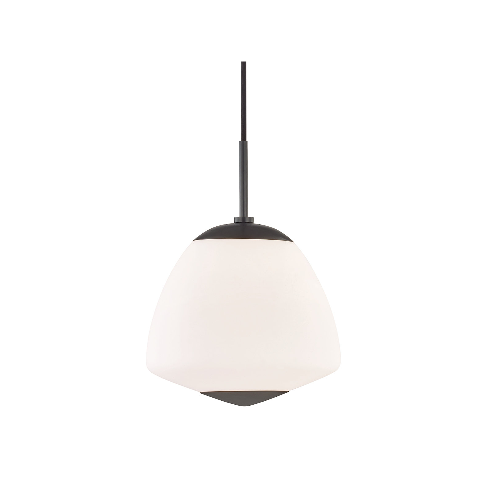Darby Single Light Glass Dimmable Pendant, 13.75" H x 10" W x 10" D, Old Bronze