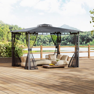 2.7m x 3.6m Metal Pergola
