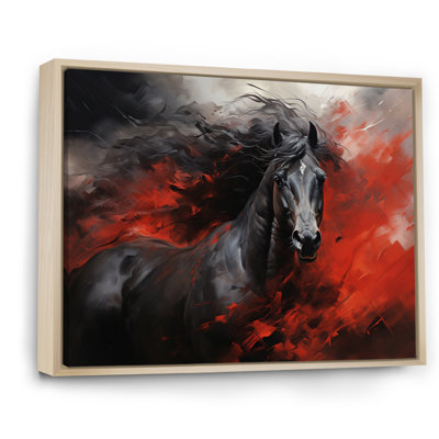 Red Red Horse Vibrant Red Equine I - Art mural cheval pour le salon