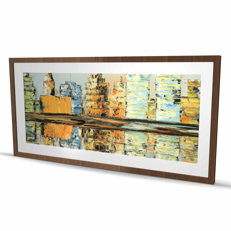 Reflections of a Colorful City - reproduction encadrée orange mat