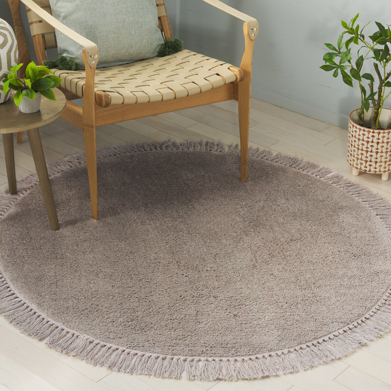 Vermont 575 Hand Tufted Performance Solid Color Rug, Round 4'