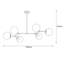 Lustre scandinave, corps en métal, jaune, 39,4 x 22,8 x 18,9 pouces | 6 x douilles E27 de 40 W maximum, plaque de base de 3,9 po | Conception élégante, comprend des instructions d'installation, parfaite pour les décorations modernes-2067559357