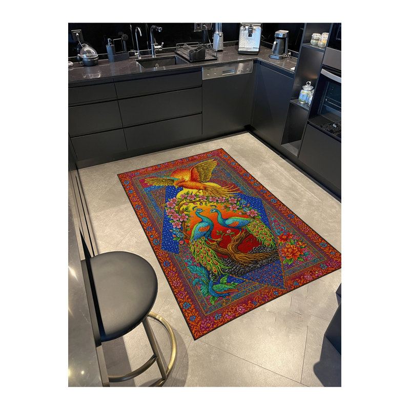 Tapis brun tissé Mosso, 2'6" x 4'11"