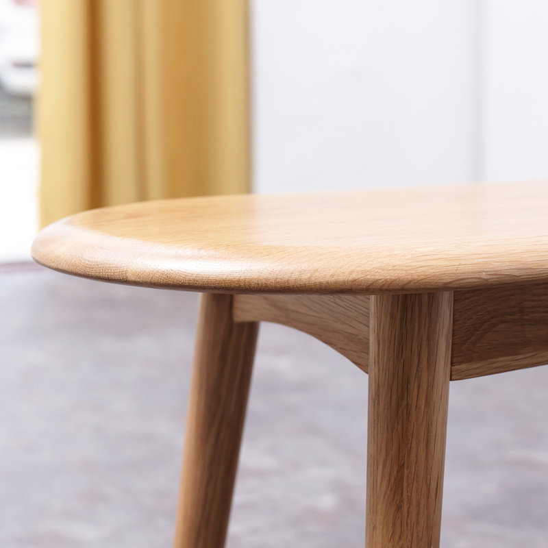 Oak Wood Living & Dining Space Bench - Build, Half-Round, Wide Seat Solid For Home Decoration Strong, Versatile Piece