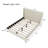 Modern Boucle Upholstered Platform Bed with Wingback Headboard and Round Wooden Legs-431431805
