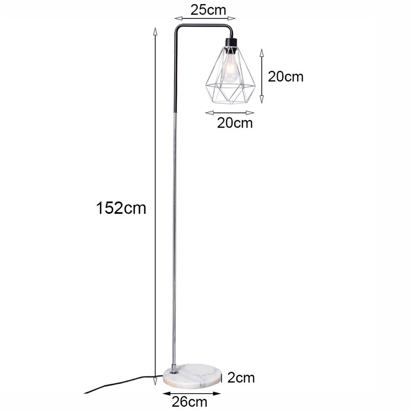 Melini 152cm Arched Floor Lamp, Chrome