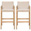 Ensemble de 2 tabourets de bar en bois Marcella