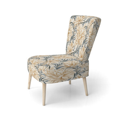 Chaise d'appoint rembourrée Coastal Driftwood Elegance Tropical