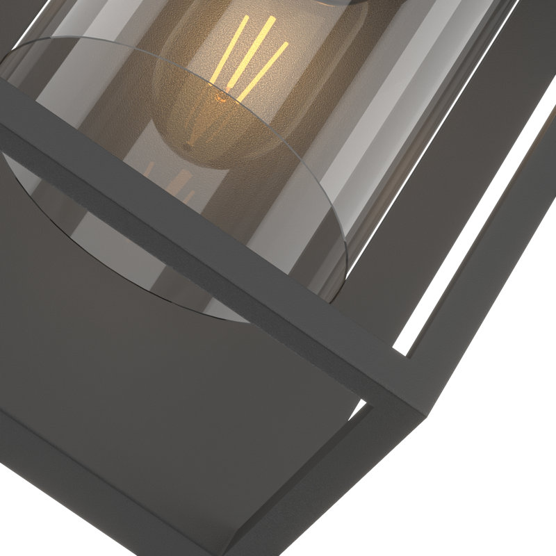 Applique murale d'extérieur 12,3 po en fer noir ETL avec crépuscule à l'aube