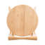 Tabouret de bar d'intérieur en bois d'hévéa Grove, finition naturelle, ensemble de 2