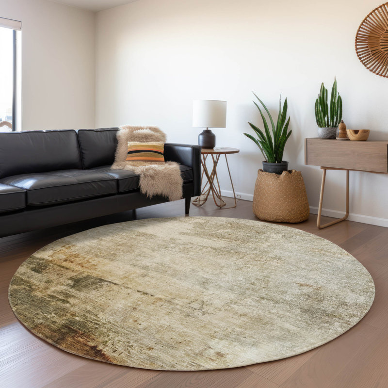 Tapis intérieur / extérieur ivoire Tekstura , 8 pi x 8 pi