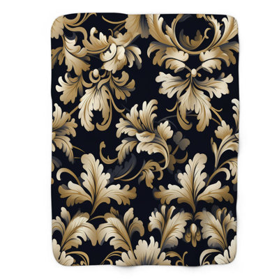 Art baroque - couverture en sherpa de qualité supérieure 1 pièce