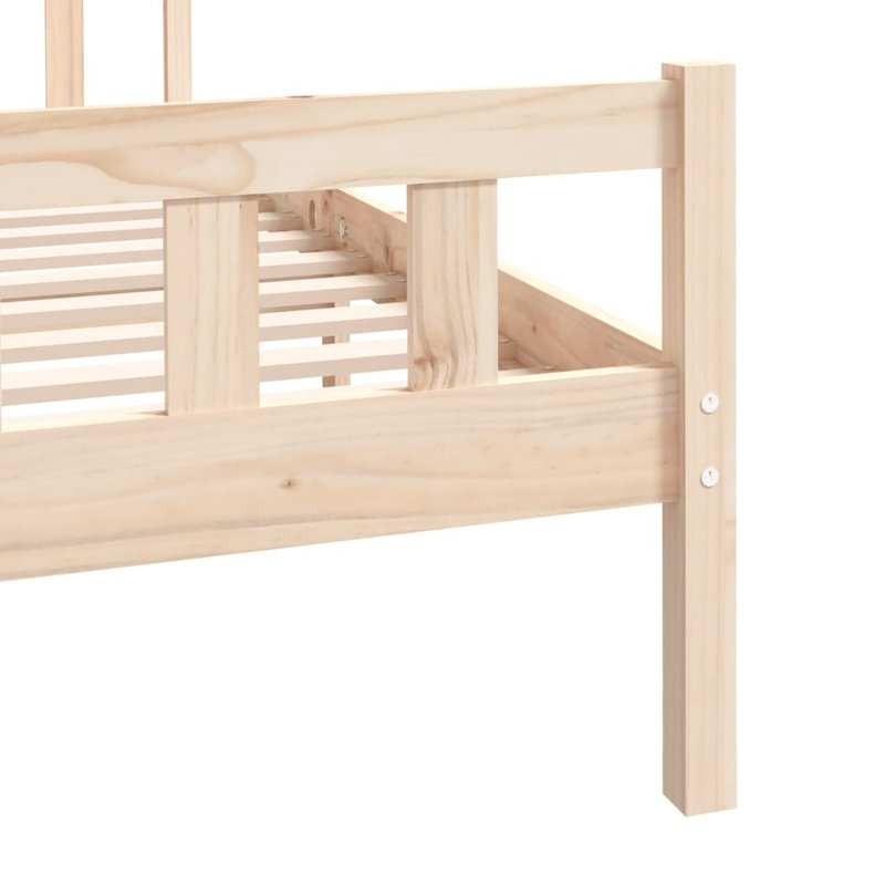 Bed Frame Solid Wood, natural, Single (3')