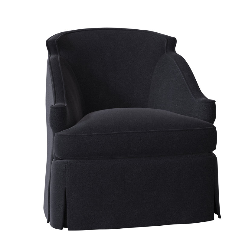 Barbara Upholstered Swivel Armchair, Venice Navy