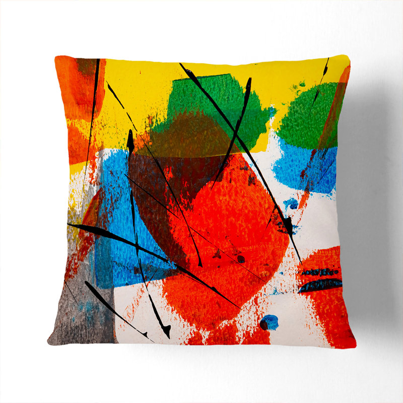 Abstract Square Throw Cushion, Stone, 55 x 55 cm