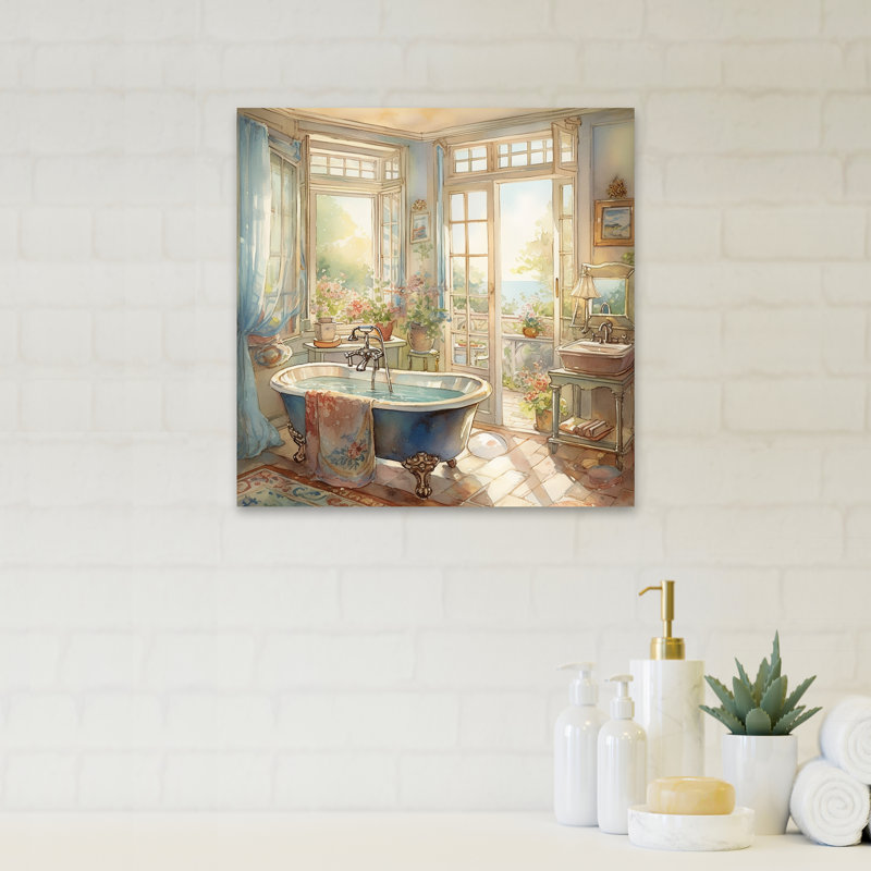 Impression sur toile Tatul Elegant Bathroom Retreat I, H 24 po x l 24 po x P 1 po