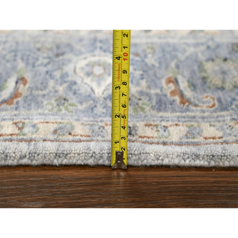 Wonnie One-of-a-Kind 5' X 5' New Age Square Wool Area Rug Grey