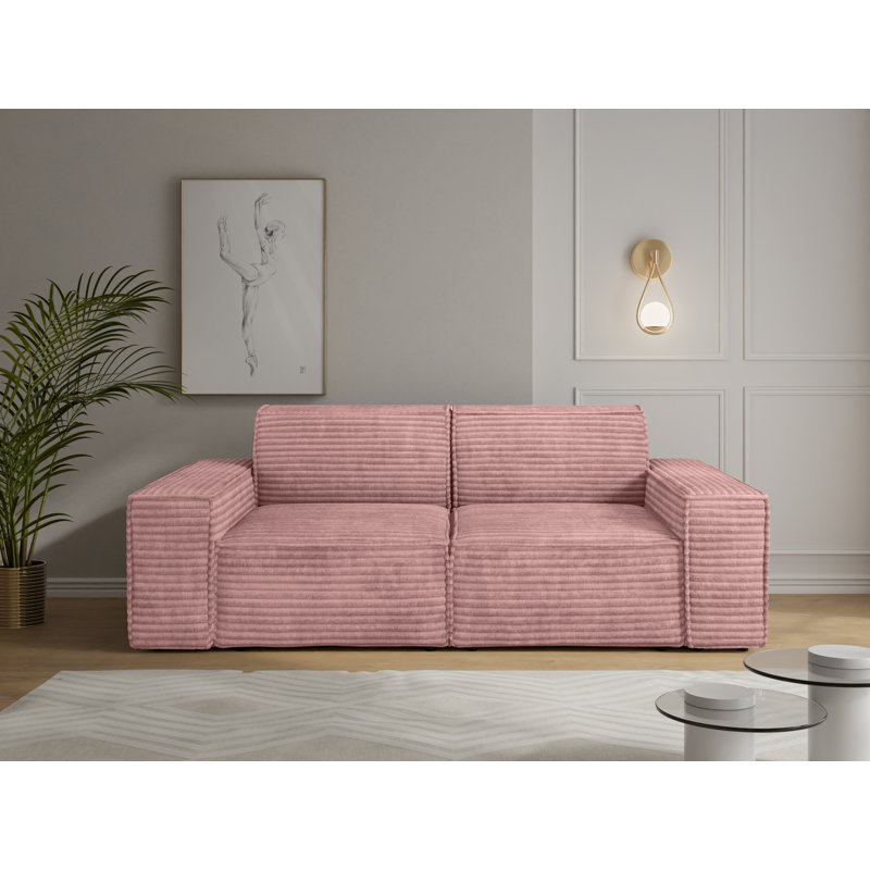 Mathushan 2 Seater Loveseat, Pink