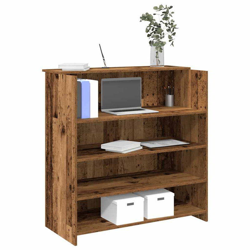 Azha Standing Desk, Old Wood
