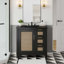 Meuble-lavabo sur pied simple 36 po avec plateau en céramique Modway-93235907