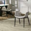 Gillam 43cm H Polyester Blend Upholstered Metal Arm Chair