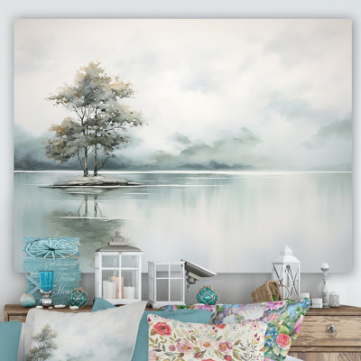 Minimal Lake Tranquility sur impression sur toile