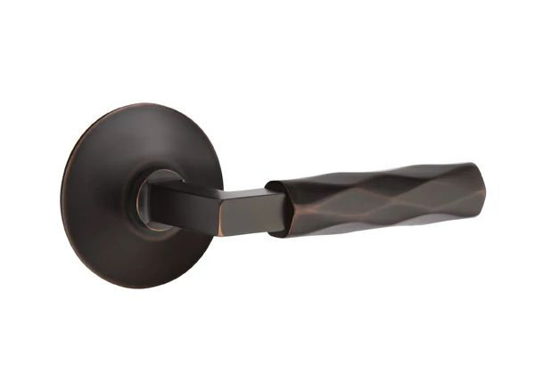 Emtek Select Passage Interior Mortise w/ Modern Rosette & L-Square Stem, Tribeca Lever, Oil Rubbed Bronze, Left