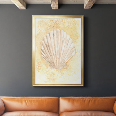 «Salty Seashell II», reproduction encadrée de qualité supérieure - prête à être accrochée