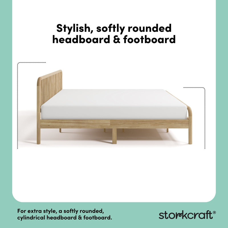 Porto Queen Bed, Natural, Queen