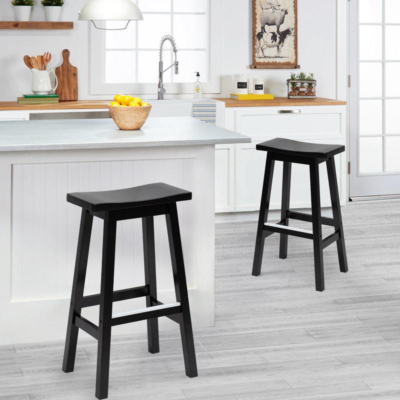Tabouret de bar et de comptoir Jovanii, Noir, Tabouret de bar (siège d’une hauteur de 30 po)