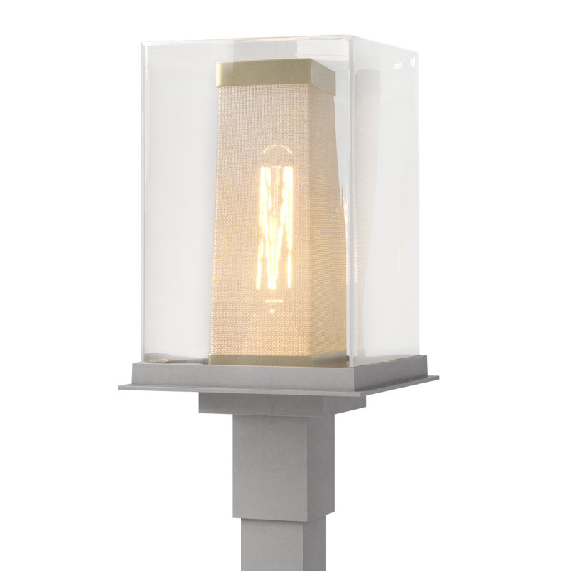 Polaris 1-Light 18" H Hardwired Lantern Head, Coastal Gold, Coastal Burnished Steel